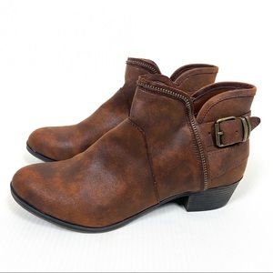 American Rag Ankle Booties Buckle & Zipper Detail